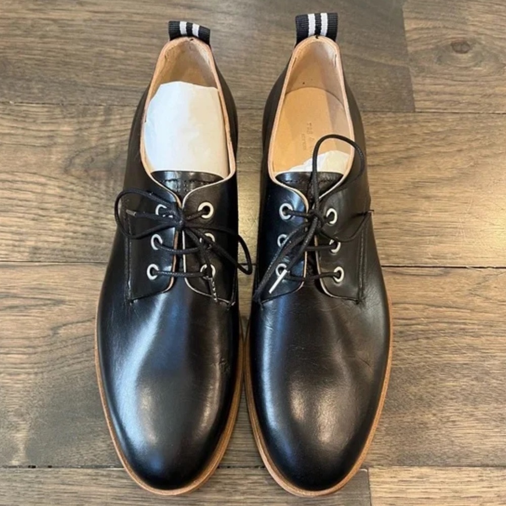 NWT rag & bone Black Leather women‎ Oxford shoes size 5